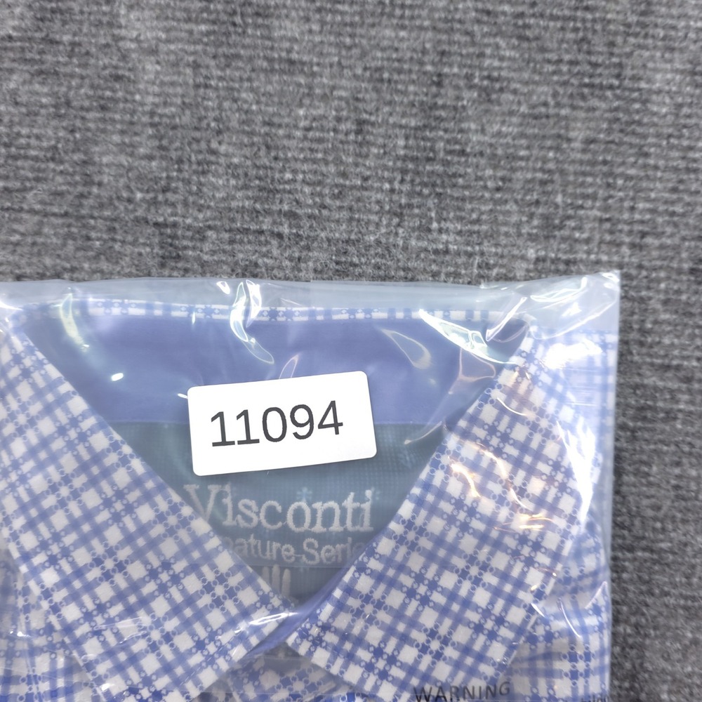 Visconti Signature Series Shirt Large Limited Edition Blue Check Long Sleeve - Picture 8 of 8